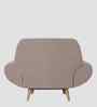 Jessy Fabric 1 Seater Sofa in Almond Beige Colour
