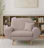 Jessy Fabric 1 Seater Sofa in Almond Beige Colour