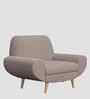 Jessy Fabric 1 Seater Sofa in Almond Beige Colour
