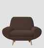 Jessy Fabric 1 Seater Sofa in Caramel Brown Colour