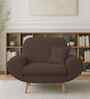 Jessy Fabric 1 Seater Sofa in Caramel Brown Colour