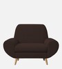 Jessy Fabric 1 Seater Sofa in Caramel Brown Colour
