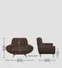 Jessy Fabric 1 Seater Sofa in Caramel Brown Colour