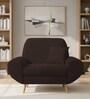 Jessy Fabric 1 Seater Sofa in Caramel Brown Colour