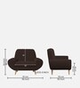 Jessy Fabric 1 Seater Sofa in Caramel Brown Colour