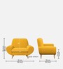 Jessy Fabric 1 Seater Sofa in Corn Yellow Colour