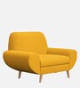 Jessy Fabric 1 Seater Sofa in Corn Yellow Colour