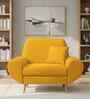 Jessy Fabric 1 Seater Sofa in Corn Yellow Colour