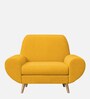 Jessy Fabric 1 Seater Sofa in Corn Yellow Colour
