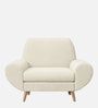 Jessy Fabric 1 Seater Sofa in Hazel Beige Colour