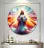 Jesus In Twilight Acrylic Round Wall Art