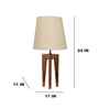 Jet Wooden Table Lamp with Jute Shade & Brown Base