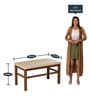 Jewel 4 Seater Dining Set in Walnut Finish with Bench