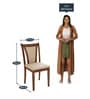 Jewel 4 Seater Dining Set in Walnut Finish with Bench