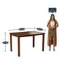 Jewel 4 Seater Dining Set in Walnut Finish with Bench