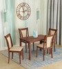 Jewel 4 Seater Dining Set in Walnut Finish