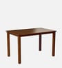 Jewel 4 Seater Dining Set in Walnut Finish