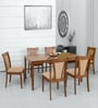 Jewel 6 Seater Dining Set in Walnut Finish