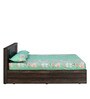 Jewel Queen Size Bed With Box Storage in Smoke Ash Finish