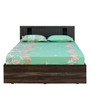 Jewel Queen Size Bed With Box Storage in Smoke Ash Finish