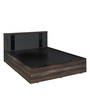 Jewel Queen Size Bed With Box Storage in Smoke Ash Finish