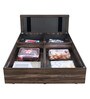 Jewel Queen Size Bed With Box Storage in Smoke Ash Finish