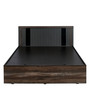 Jewel Queen Size Bed With Box Storage in Smoke Ash Finish