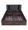 Jewel Queen Size Bed With Box Storage in Smoke Ash Finish