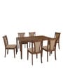 Jewel 6 Seater Dining Set in Walnut Finish