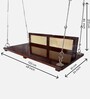 Jhali Solid Wood Swing in Brown Colour