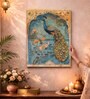Jharokha Peacock Stretched Canvas Painting