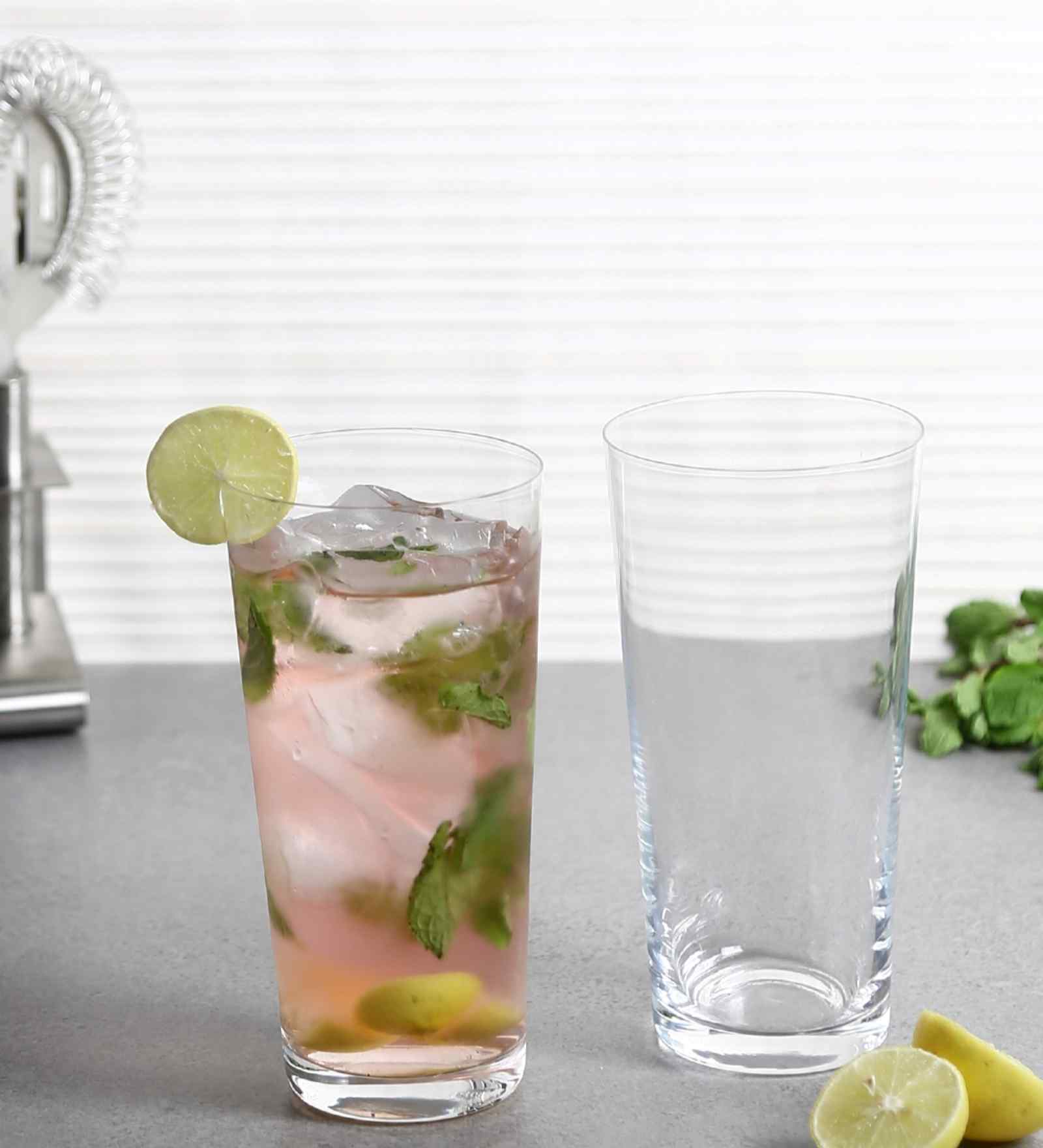 Jive Set of 6 Crystal Lead Free Glass 400ml Drinking Glasses
