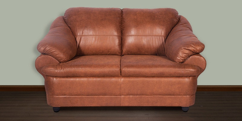 Buy Jinerio Two Seater Sofa in Camel Brown Finish by ...