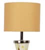 Jieun Beige Fabric Shade Table Lamp with Natural Base