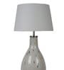 Forli White Fabric Shade Night Lamp With Glass Base