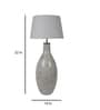 Forli White Fabric Shade Night Lamp With Glass Base