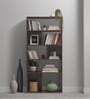 Jigsaw Book Shelf In Dark Walnut & Slate Grey Finish with 5 Tier