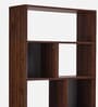 Jigsaw Book Shelf In Dark Walnut & Slate Grey Finish with 5 Tier