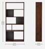 Jigsaw Book Shelf In Dark Walnut & Slate Grey Finish with 5 Tier
