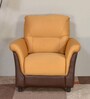Jithiya 1 Seater sofa in Caramel & Brown Colour