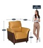 Jithiya 1 Seater sofa in Caramel & Brown Colour