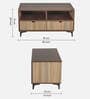 Jilly Coffee Table In Brown Teak Finish & Drawers