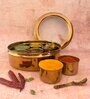 JISCOVERY Stainless Steel Airtight 7 Compartments Masala Box With Transparent Lid Rose gold