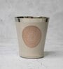 Beige Stainless Steel Bucket 300 ml Printed (Set of 6) Everyday Glasses