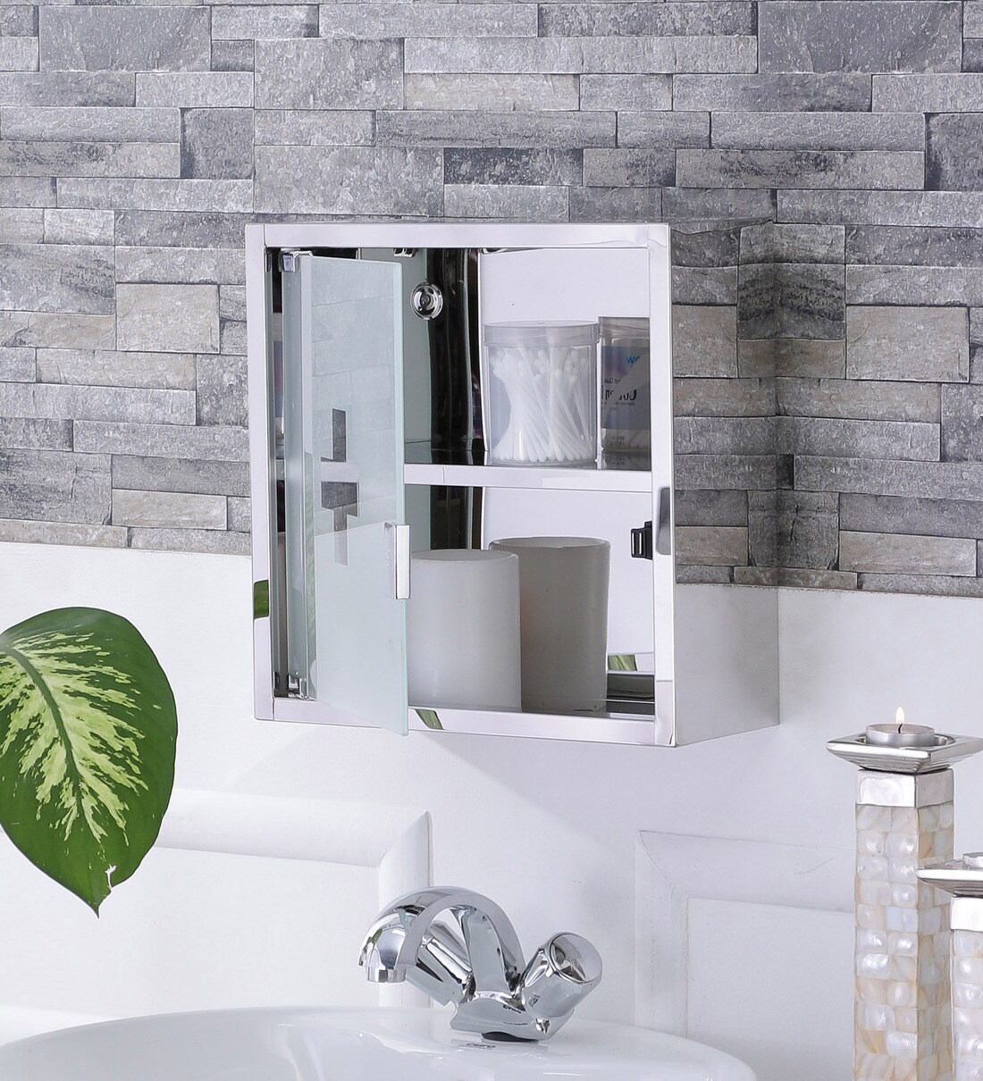 Buy Stainless Steel Silver 2 Compartment Bathroom (L 12, W 4.