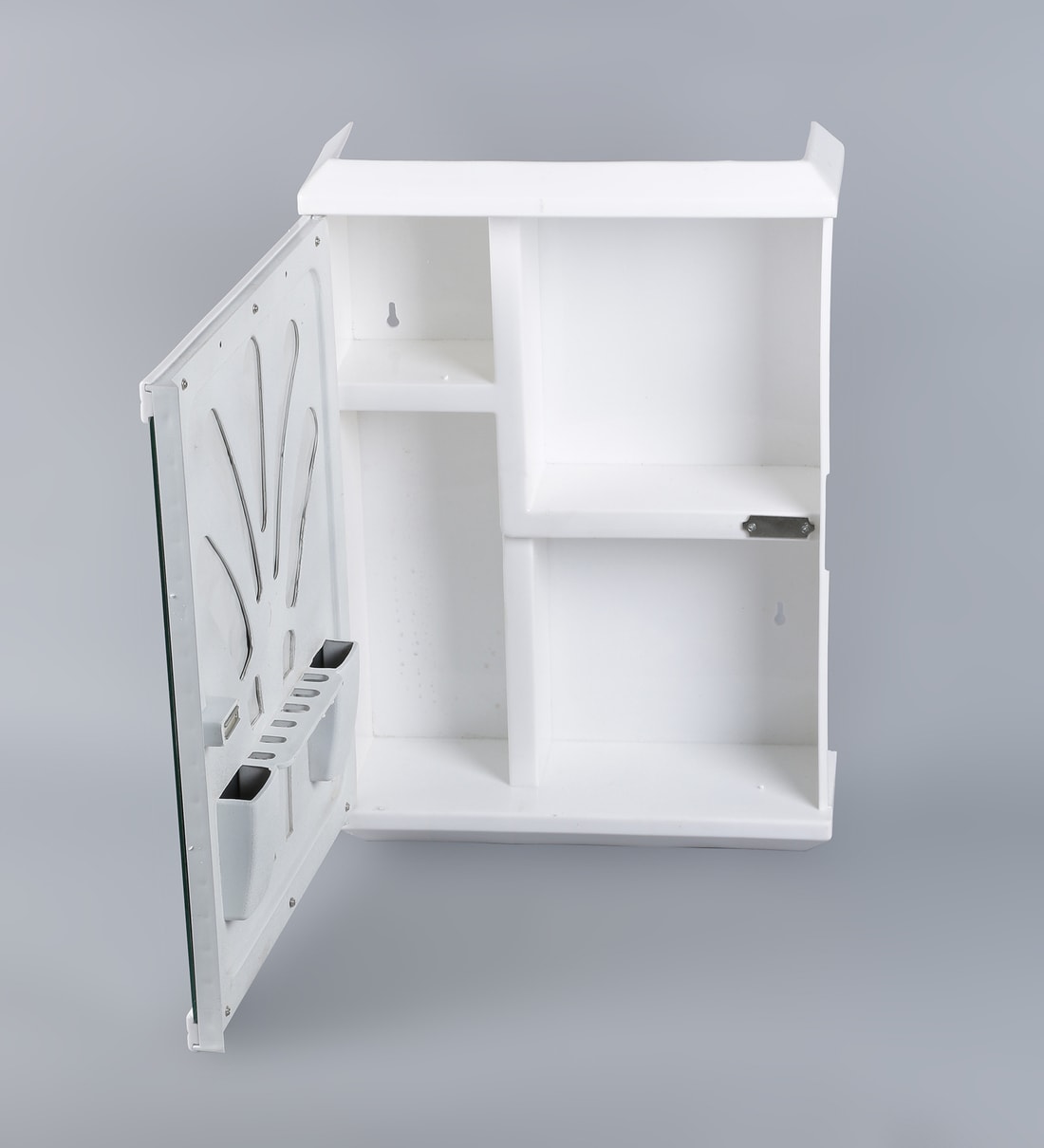 Buy Plastic White 4 Compartment Bathroom with Mirror (L 14.5