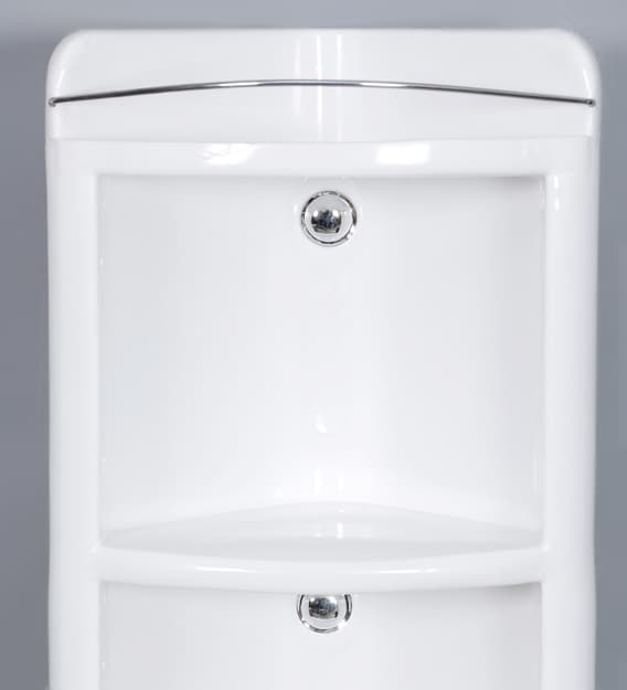Buy Plastic Corner Bathroom Shelf In White (L 7.5, W 11, H 23 Inches