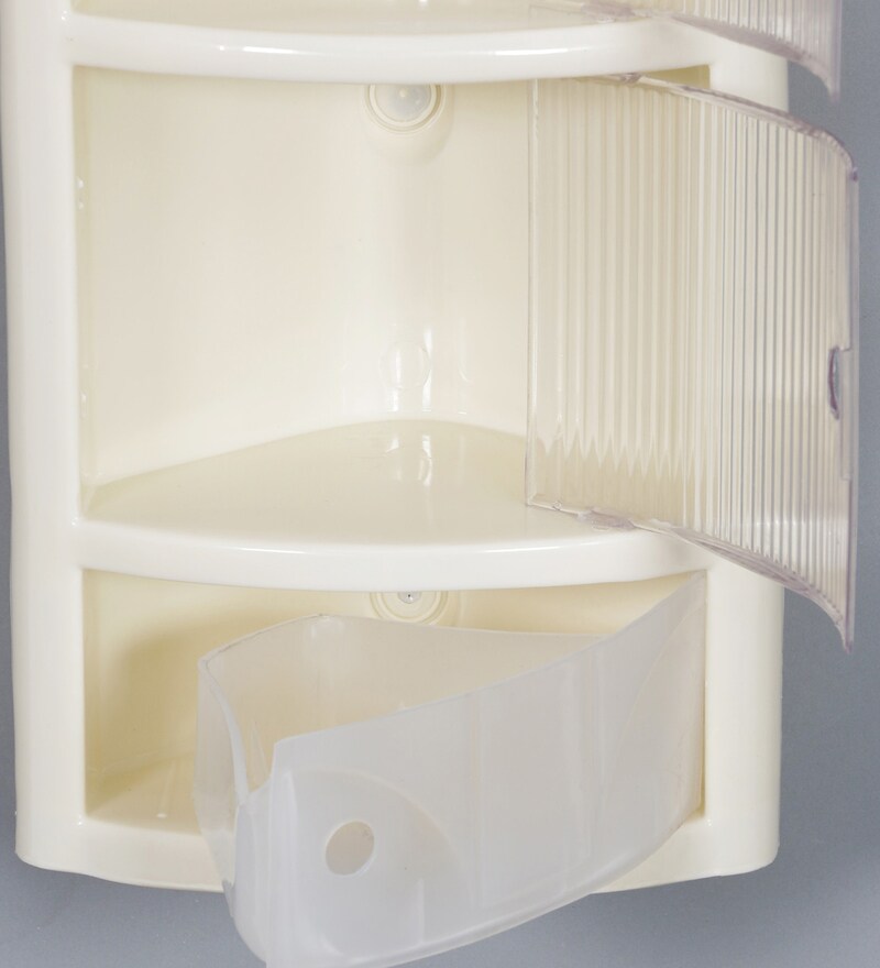 Buy Plastic Ivory 3 Compartment Bathroom (L 7.5, W 11, H 23