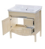 Beige Aluminium Floor Mounted Bathroom Vanity