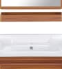 Aluminium Wall Mounted Bathroom Vanity In Teak Yellow